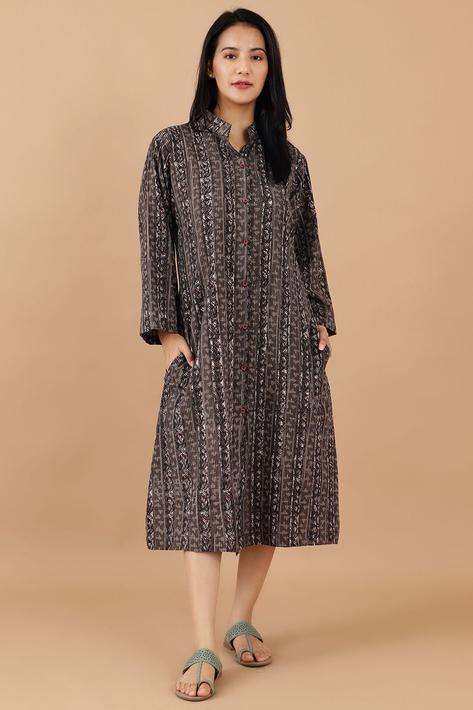 Jaipur Cotton Brown Dress