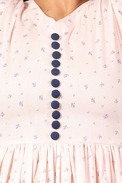 100% Cotton Mini Pink Dress