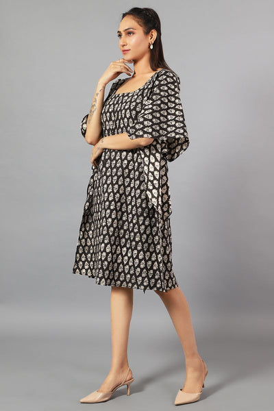 Bagru mini Black Dress